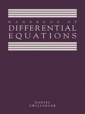 cover image of Handbook of Differential Equations